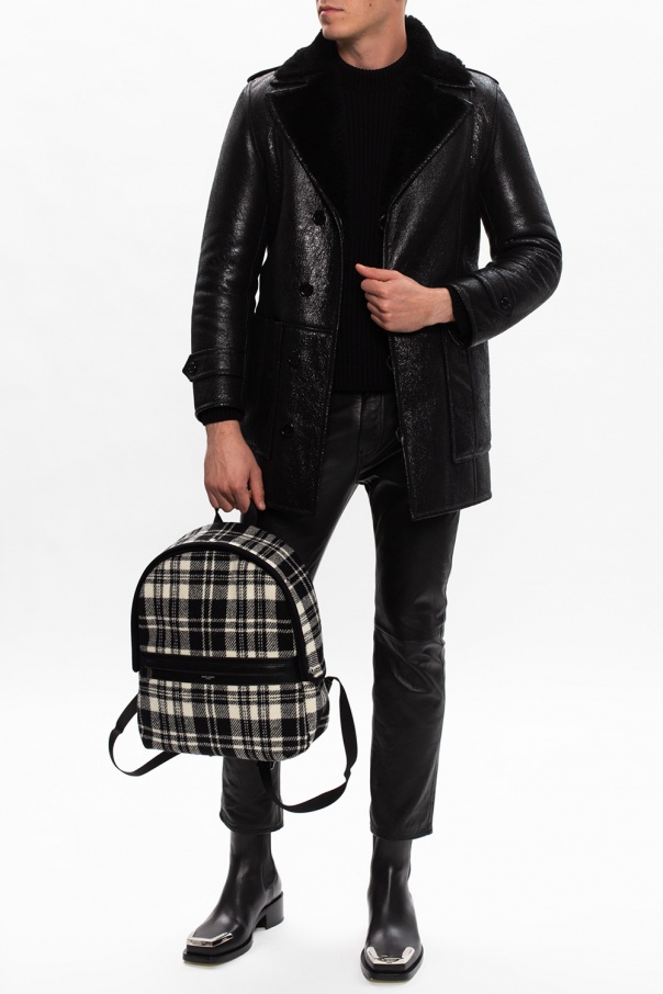 Saint Laurent Coat with fur lining | SchaferandweinerShops
